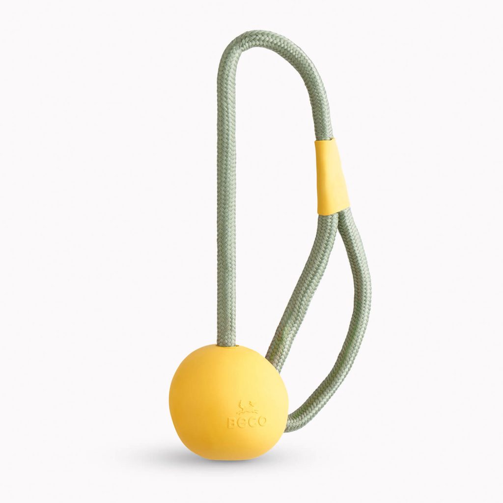 yellow slinger ball on rope