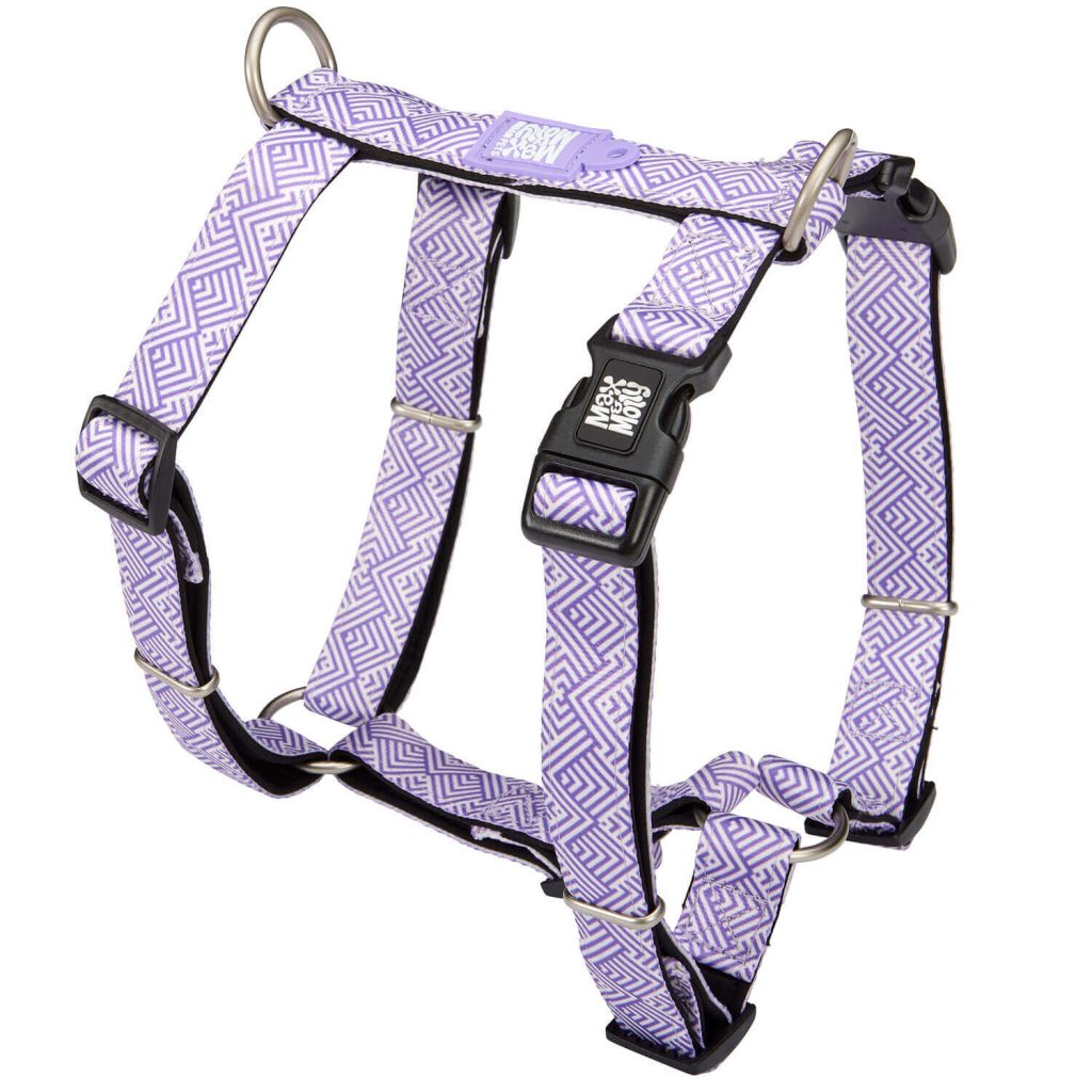 mykonos lilac h harness dog