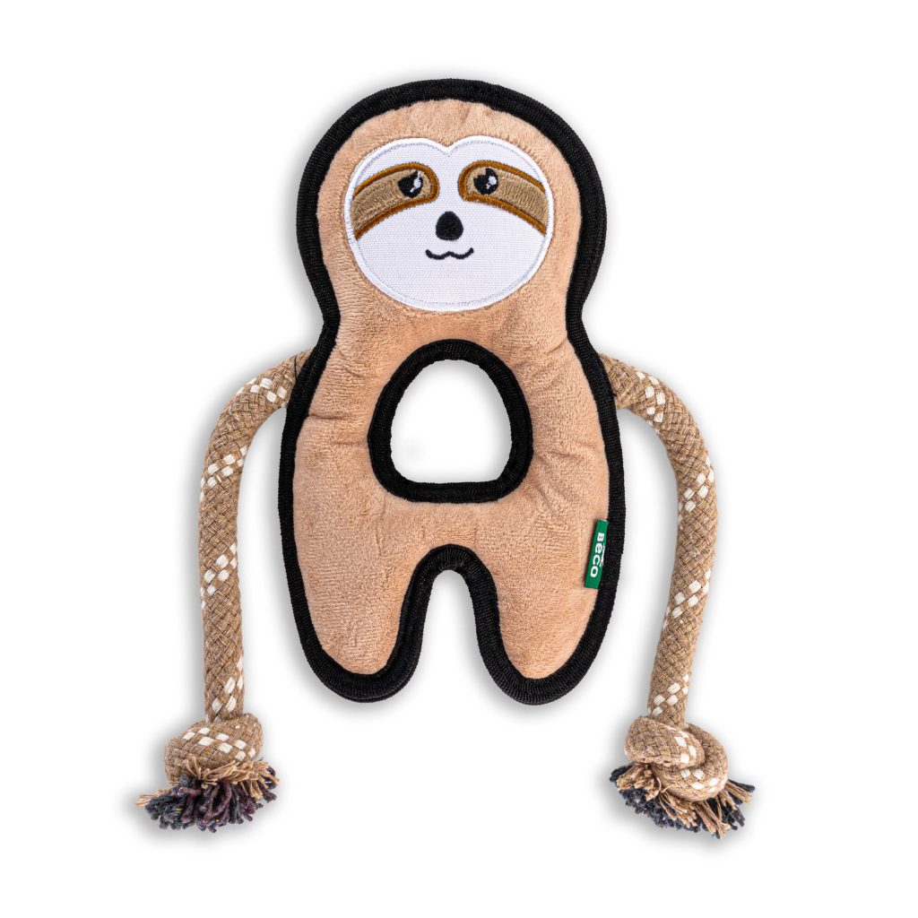 beco sloth dog toy